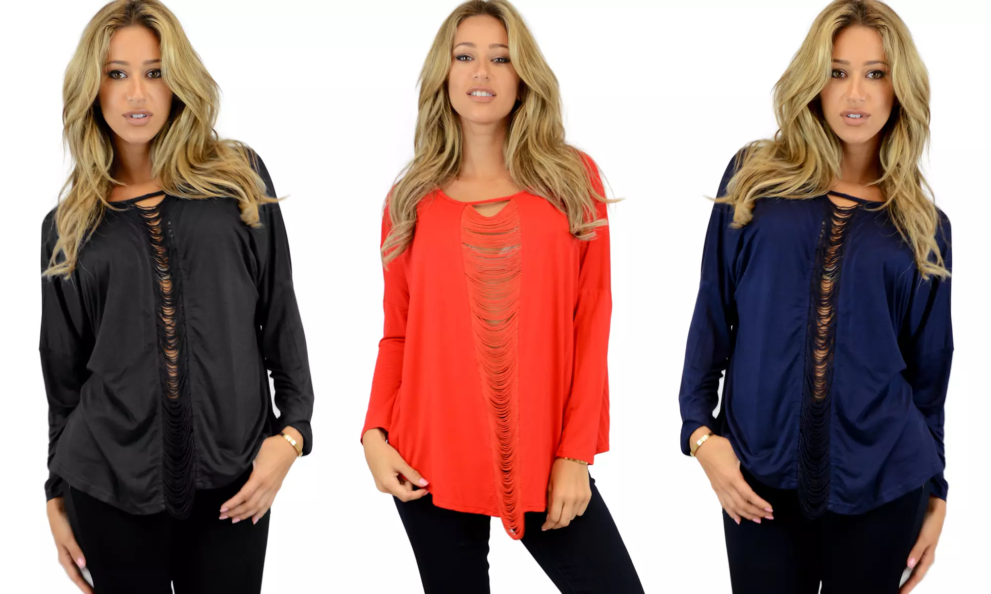 Women's Shredded Blouse - Primary Image