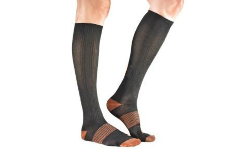 Image 2: 5 pack Copper-Infused Compression Socks