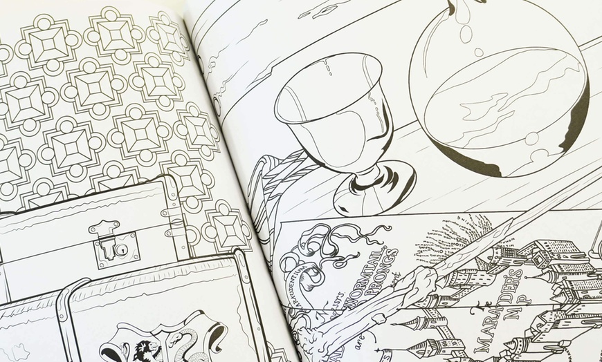 Image 2: Bonnier Books UK Harry Potter-Themed Magical Artefacts Colouring Book