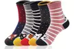 1 oder 5 Paare Damen-Socken mit Katzen-Motiven - Second Medium