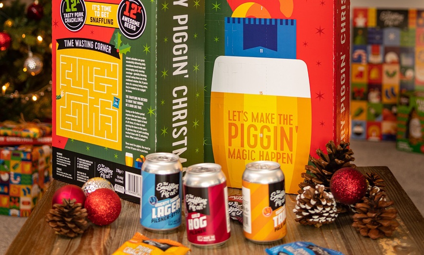 Image 2: The Snaffling Pig Co Pork Crackling and Beer Advent Calendar