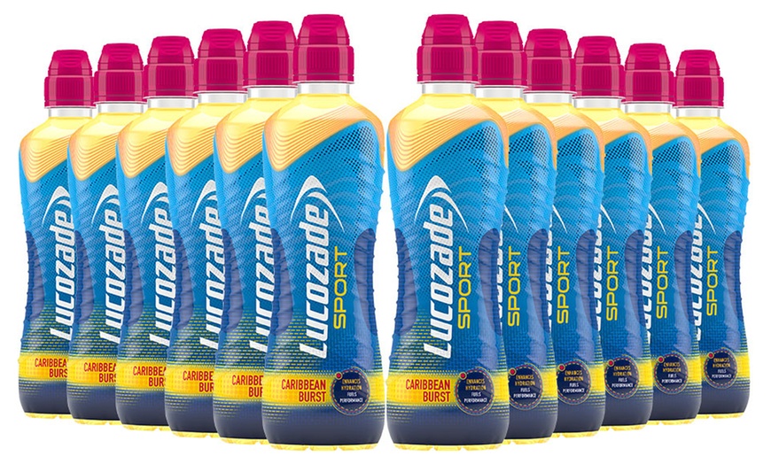 Image 1: 12-Pack of Lucozade Sport Caribbean Burst Sports Drink 500ml
