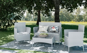 Four Piece Rattan Effect Garden Furniture Set