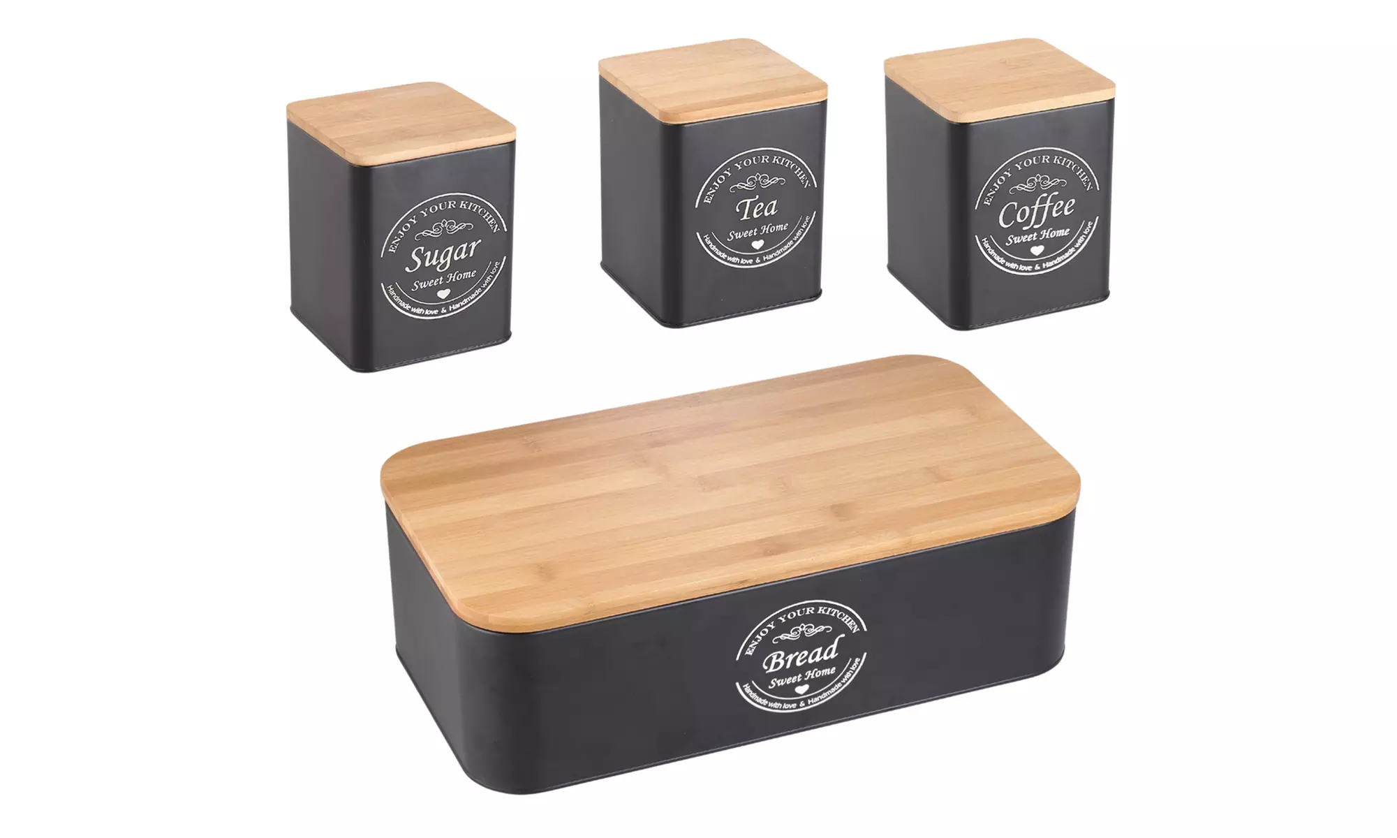 Herzberg 3er- oder 4er-Set Aufbewahrungsdosen im Retro-Stil