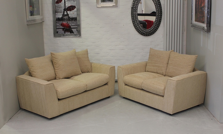 Image 2: Windsor Sofa Set with Cushions