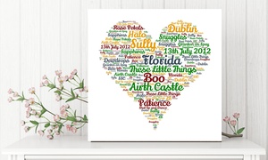 Choice of Word Art Canvas