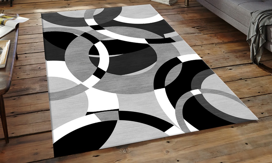 Image 1: Tapis de salon Black&White