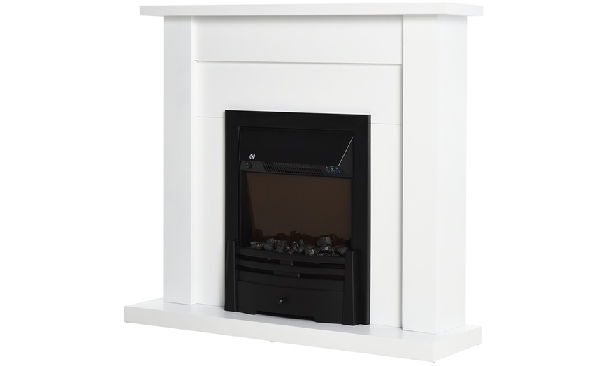 Image 102: HomCom Indoor Fireplace Heater