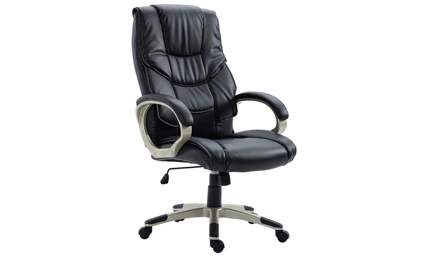 Image 2: HomCom Adjustable Office Chair