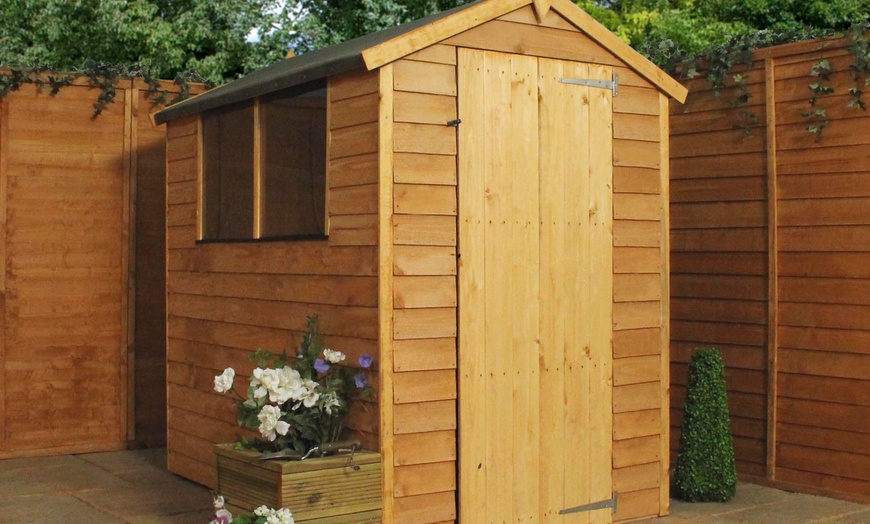 Image 1: Mercia Overlap Wooden Garden Shed