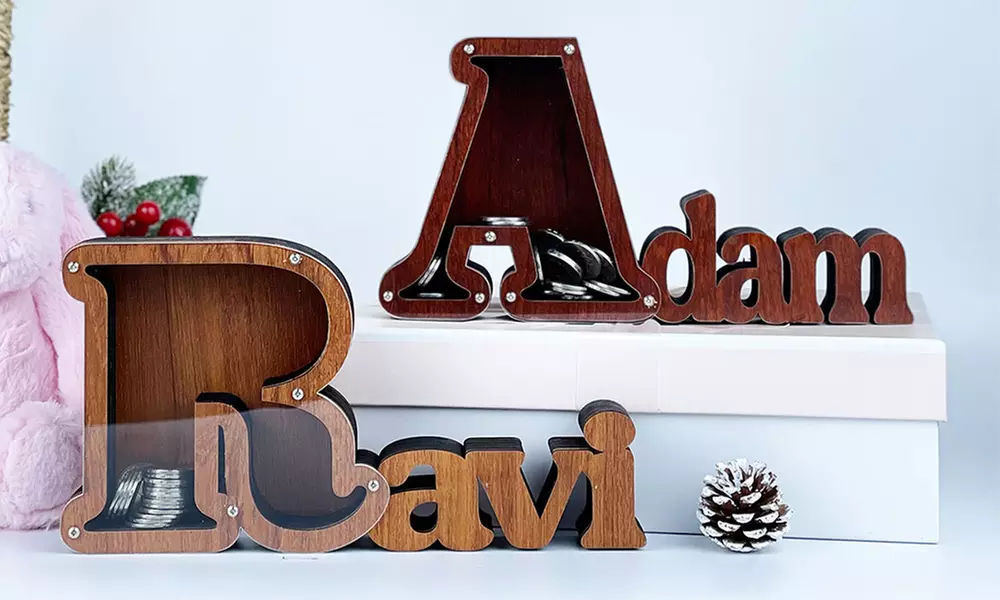 Wooden Piggy Bank by Justyling