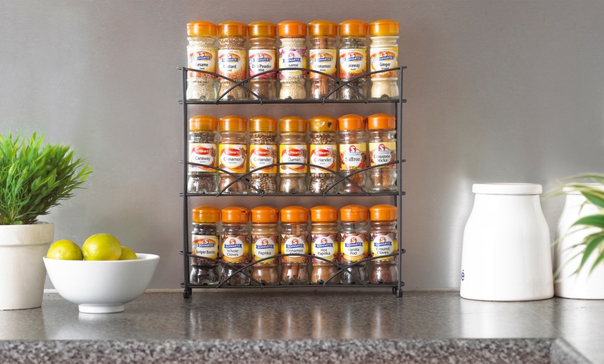 Image 3: Three-Tier Tabletop Spice Rack