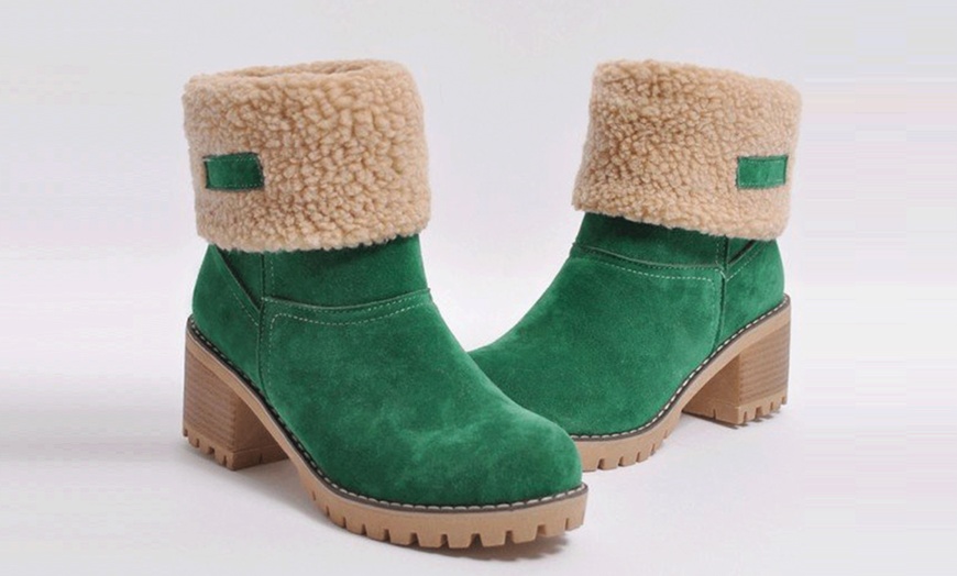 Image 3: Botas con borrego para mujer