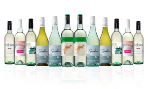 12x Mixed Aussie White Wine Dozen featuring Yellow Tail Pinot Grigio