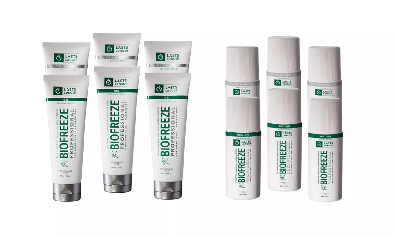 Biofreeze Professional Strength Pain-Relieving Paraben-Free Roll-On or Tube Gel (3 or 4 Oz.) (3-Pack) - Primary Image