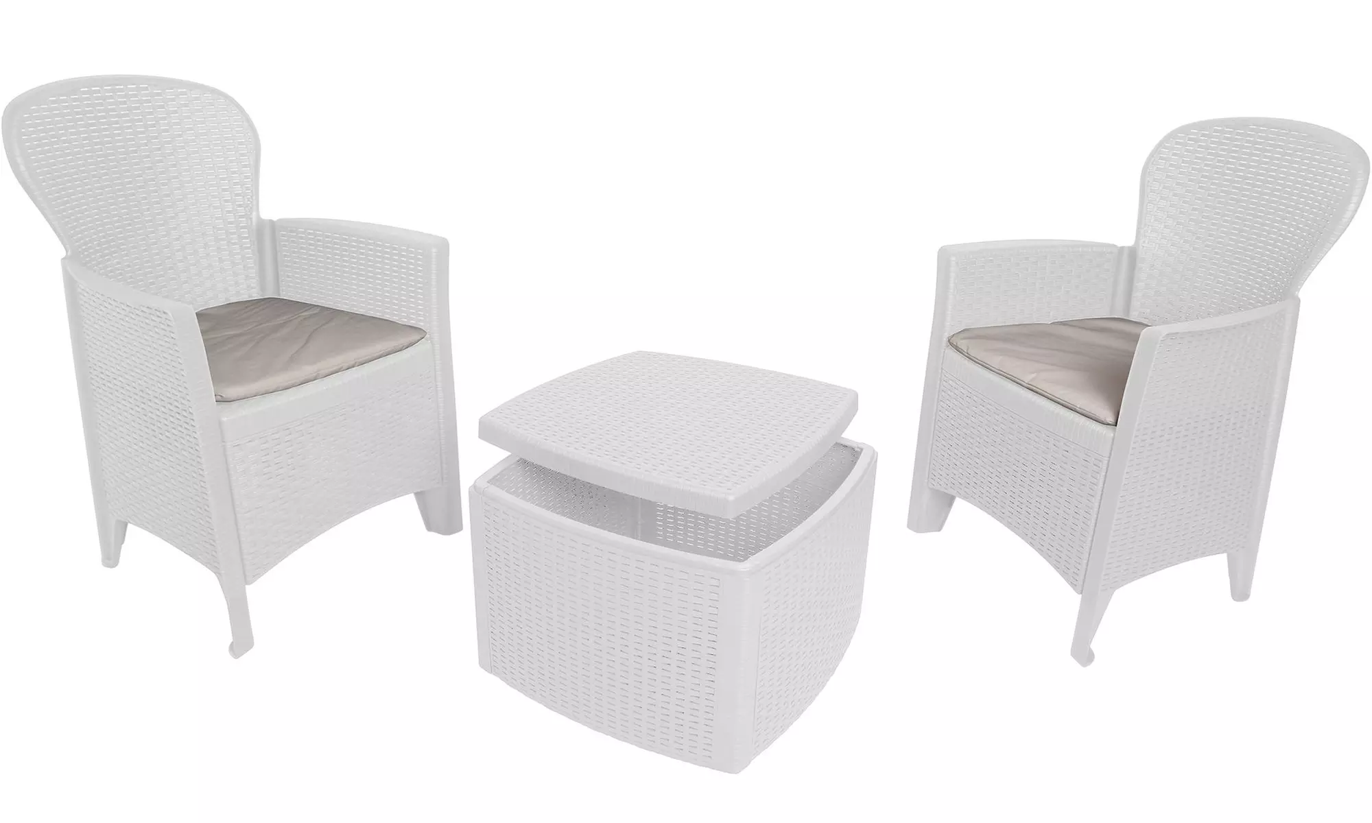 Tuinset met twee stoelen en een tafeltje