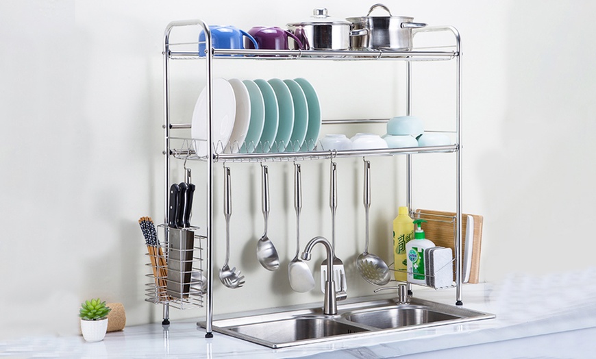 Image 2: Stainless Steel Dish Rack