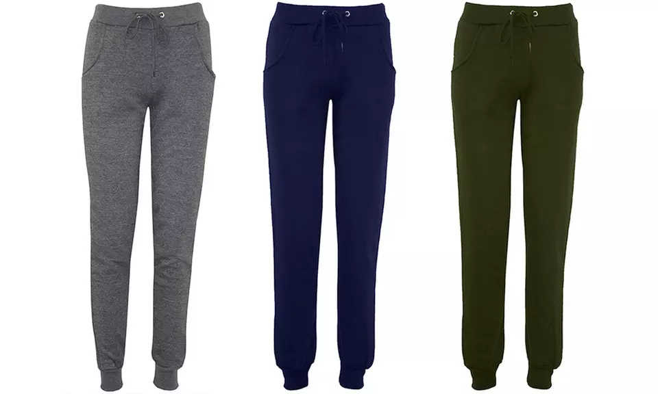 Bas de jogging femme élastiqué en bas - Primary Image