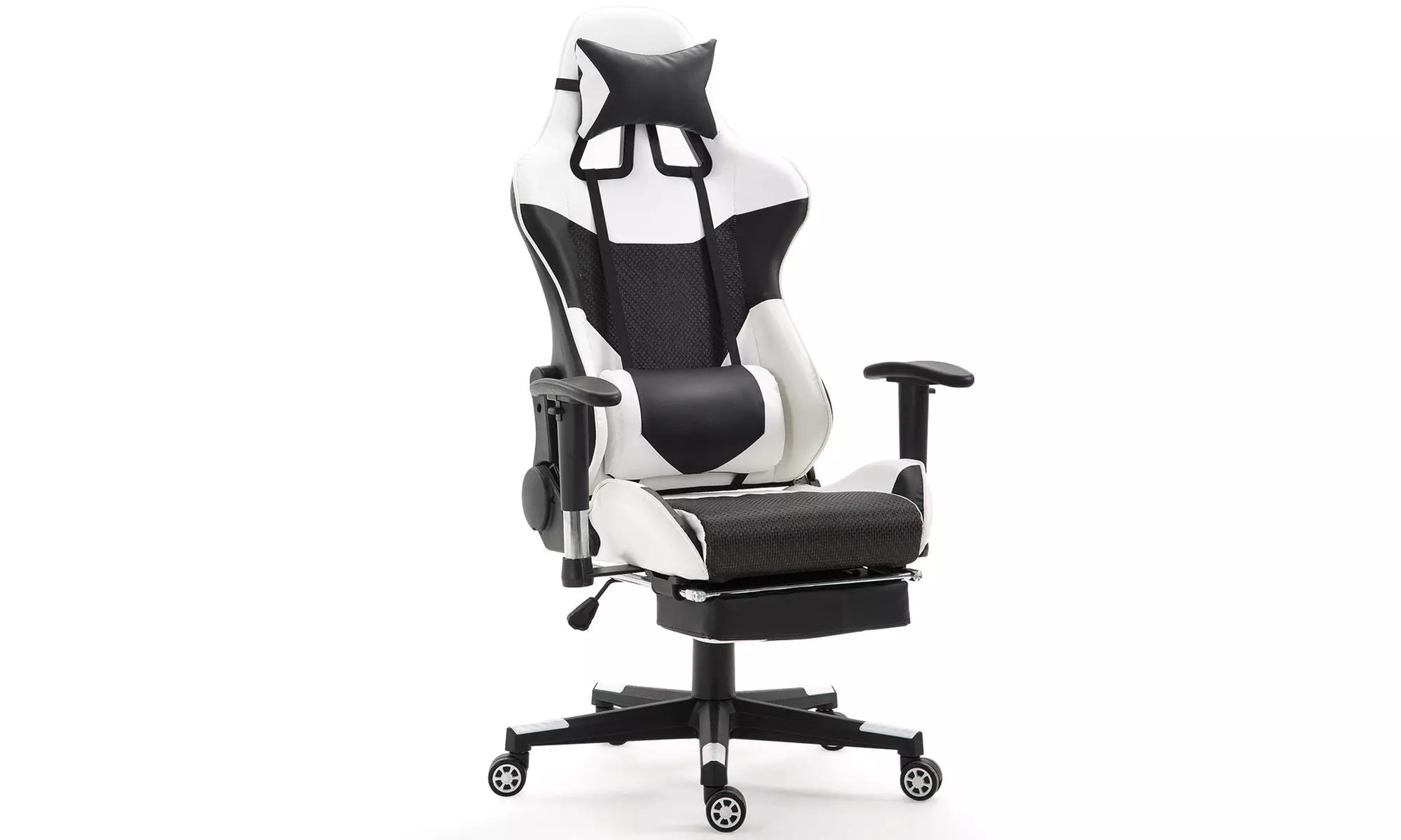 Ergonomic High-Back Gaming Racing Office Chair with Lumbar Support and Footrest - Second Medium