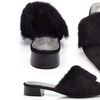 Image 3: Women's Fuzzy Fur Pointy-Toe Slip-on Mules