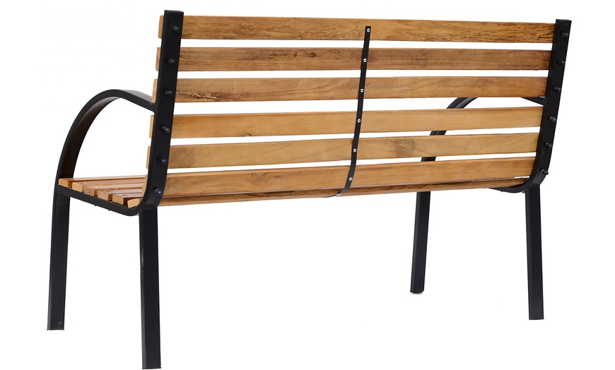 Image 7: Outsunny Two-Seater Garden Bench