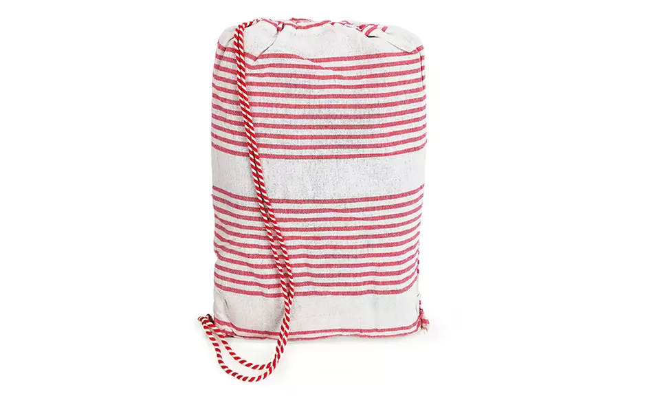 Serviette de transat en coton avec coussin amovible et poches de rangement