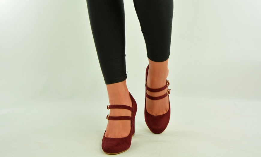 Image 7: Double Strap Pumps