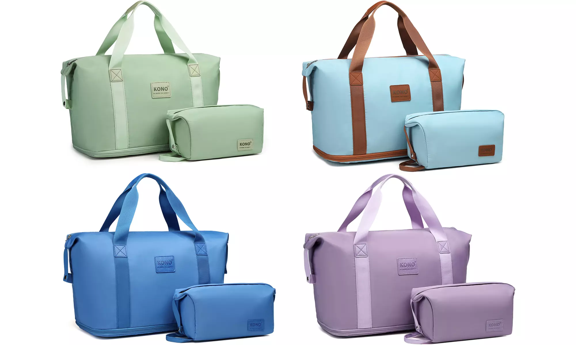 KONO Wasserfeste Reisetasche & Kulturbeutel