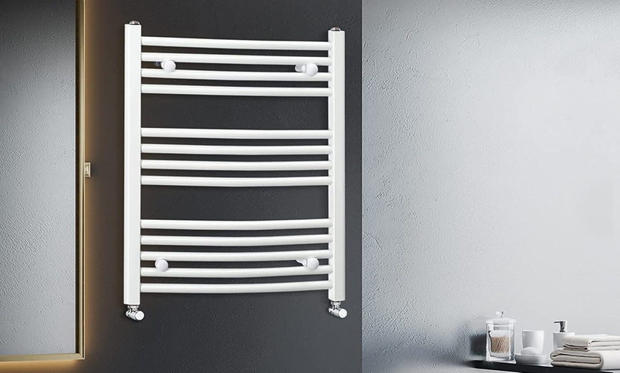 Image 13: Curved Heated Towel Rail