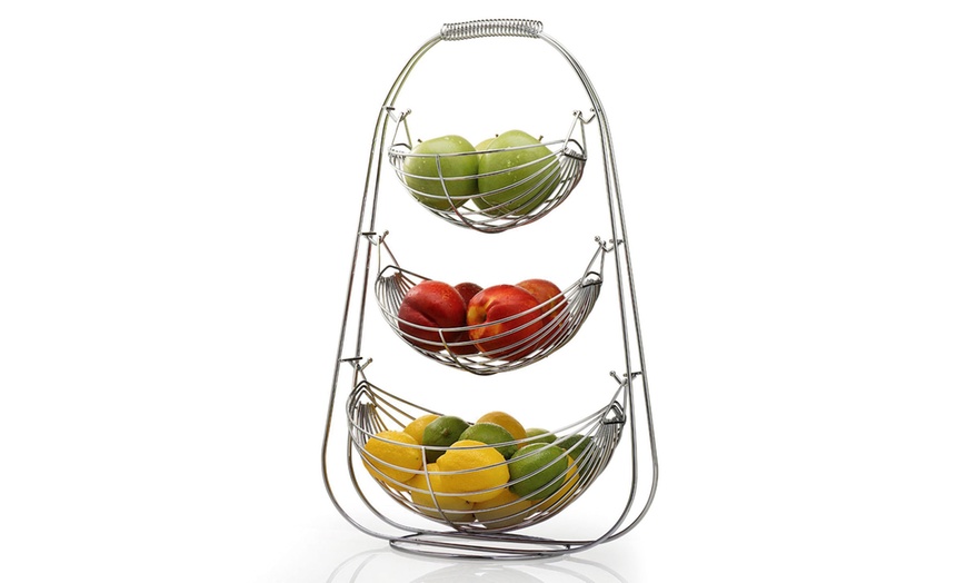 Image 7: 2- or 3-Tier Chrome Fruit Hammock