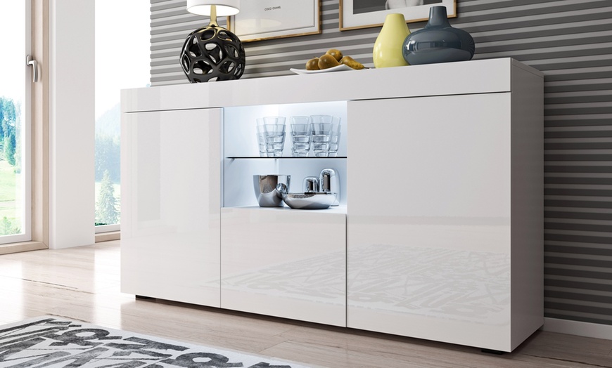 Image 1: Sideboard Sefora mit LED-Beleuchtung