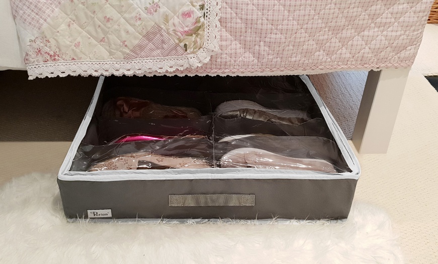 Image 7: 12-Slot Fabric Shoe Organiser