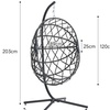 Image 17: Outdoor Hanging Egg Chair with Cushion