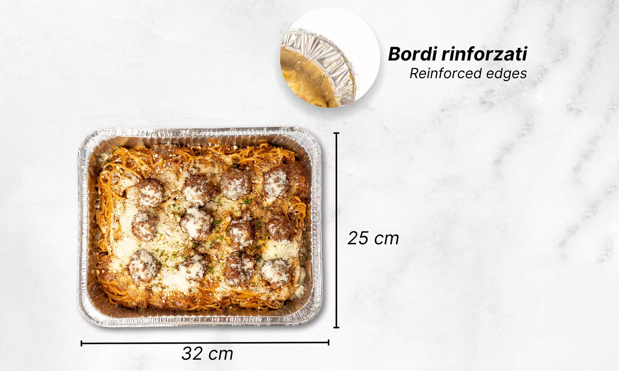 Fino a 192 contenitori in alluminio per alimenti