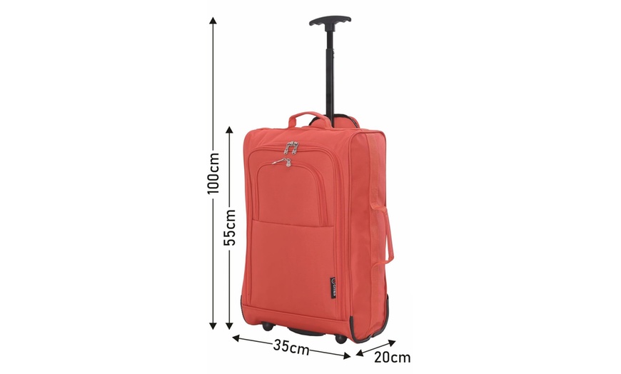 Image 24: 5 Cities Carry On Lightweight Travel Bag Trolley Range