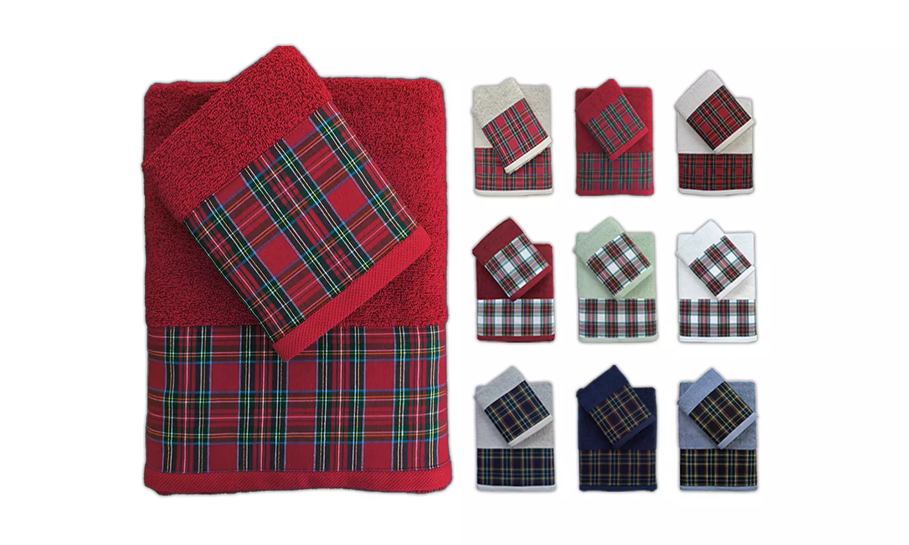 Set di 2 o 6 asciugamani in puro cotone Cieffepi Home Collections