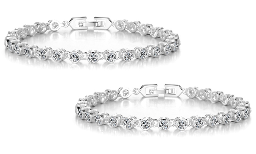 Image 2: Philip Jones Solitaire Bracelet with Crystals From Swarovski®