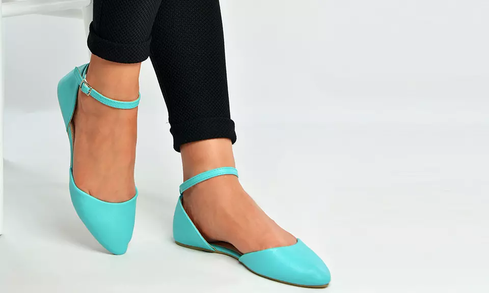 Ballerines Tout Cuir Turquoise Lune Et L'autre - Taille 36 - Occasion Très Propre