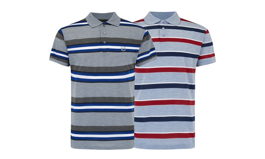 Image 3: Set van 2 gestreepte poloshirts