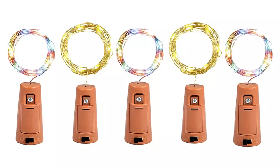 1x, 5x oder 10x LED-Lichterkette für Flaschen