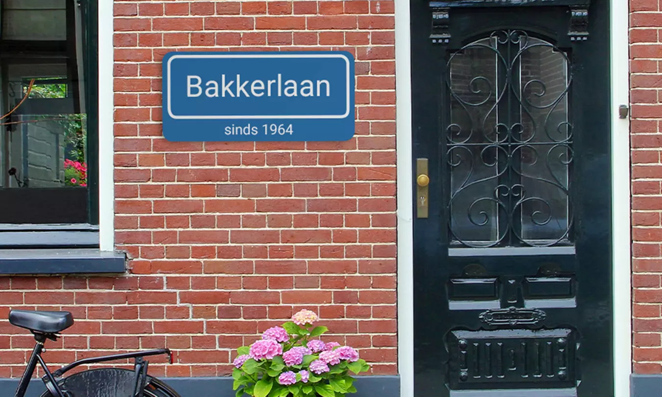 Straatnaambord met eigen tekst
