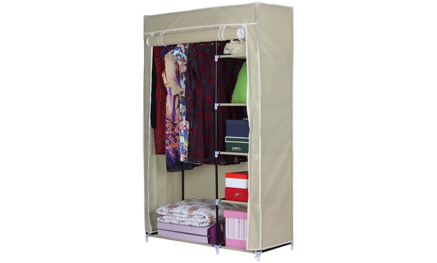 Image 16: Corner Canvas Wardrobe