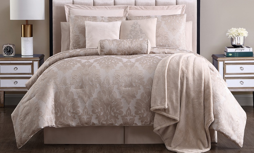 Covington Glam Comforter Set with Throw and Sheets (14-Piece) | Groupon