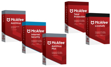 1 anno di McAfee Antivirus, Internet Security, Total Protection o Live Safe