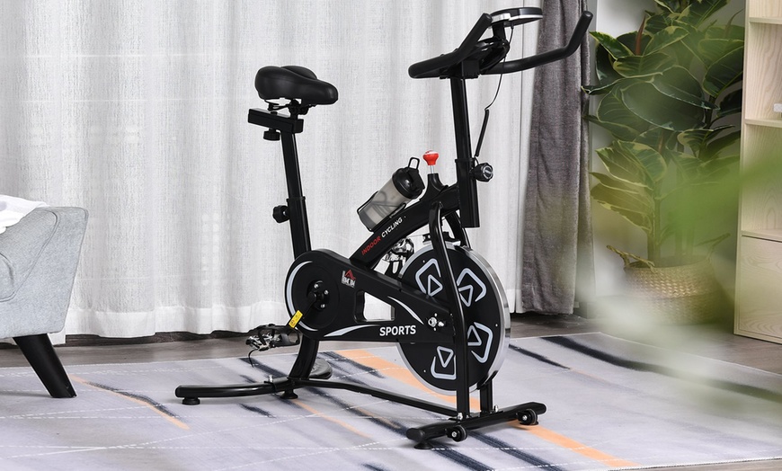 Image 8: HomCom Exercise Bike