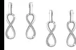 1x, 2x oder 3x Philip Jones Ohrringe mit Unendlichkeitssymbol in Gold, Roségold oder Silber mit Swarovski®-Kristallen - Second Medium