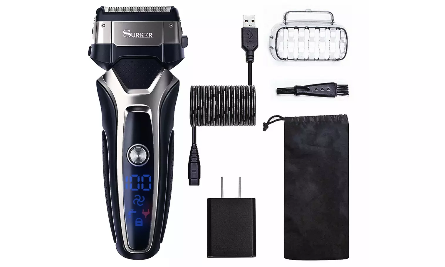 Surker RSCW-9008 Rechargeable Waterproof Electric Foil Shaver for Men - Primary Image