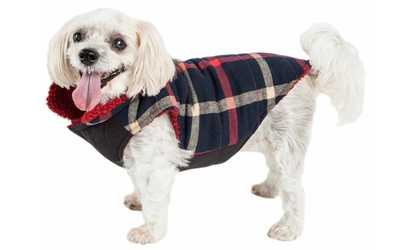 Pet Life Insulated Plaid Dog Jacket