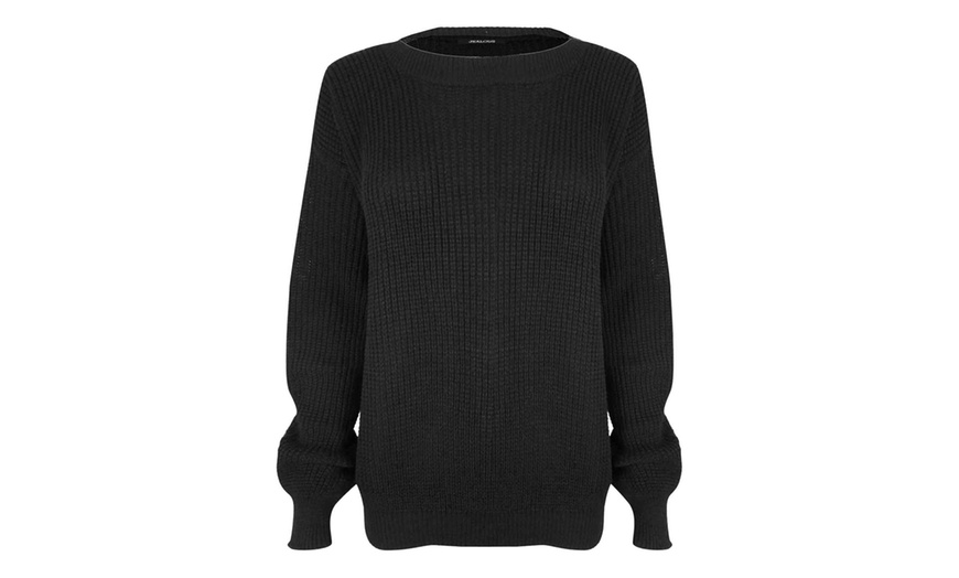 Image 2: Chunky Knit Oversized Baggy Jumper