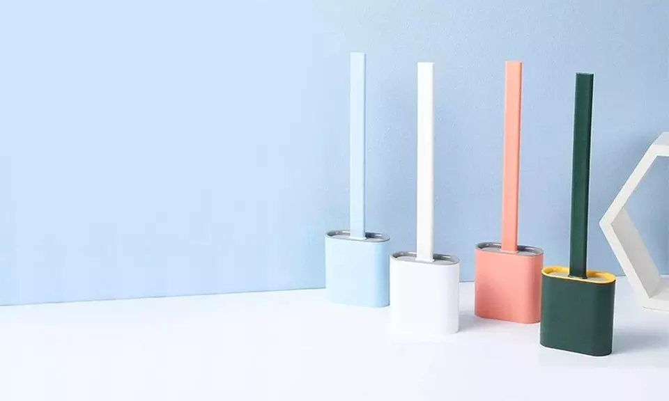 1x oder 2x schmutz- und wasserabweisende Silikon-Toilettenbürste in der Farbe nach Wahl - Primary Image